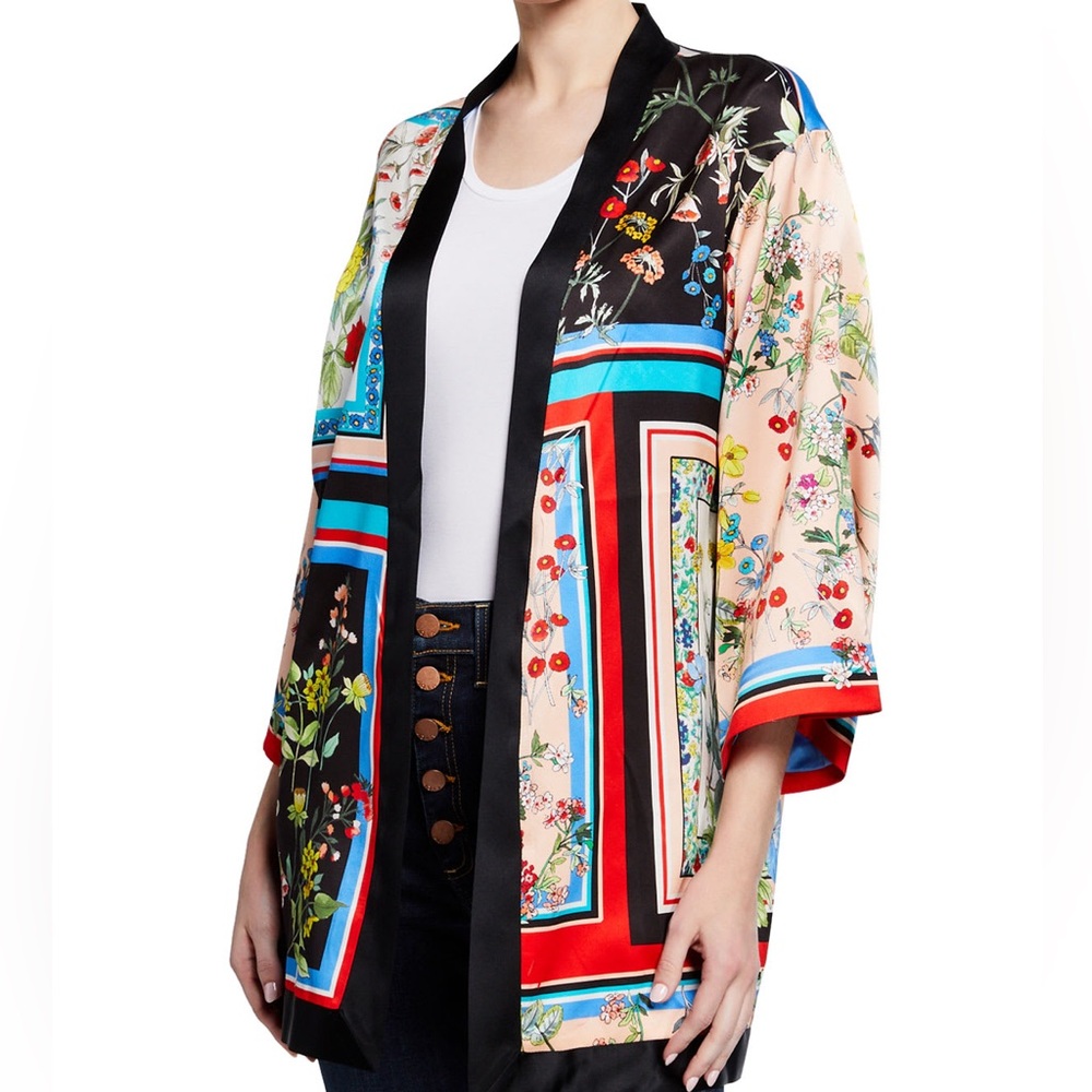 Koko Patchwork Print Open Front Jacket - image 1